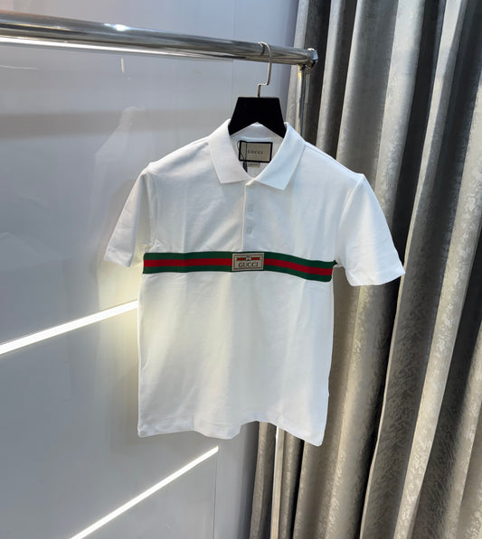 Gucci White Premium Smart Fit Polo T-Shirt