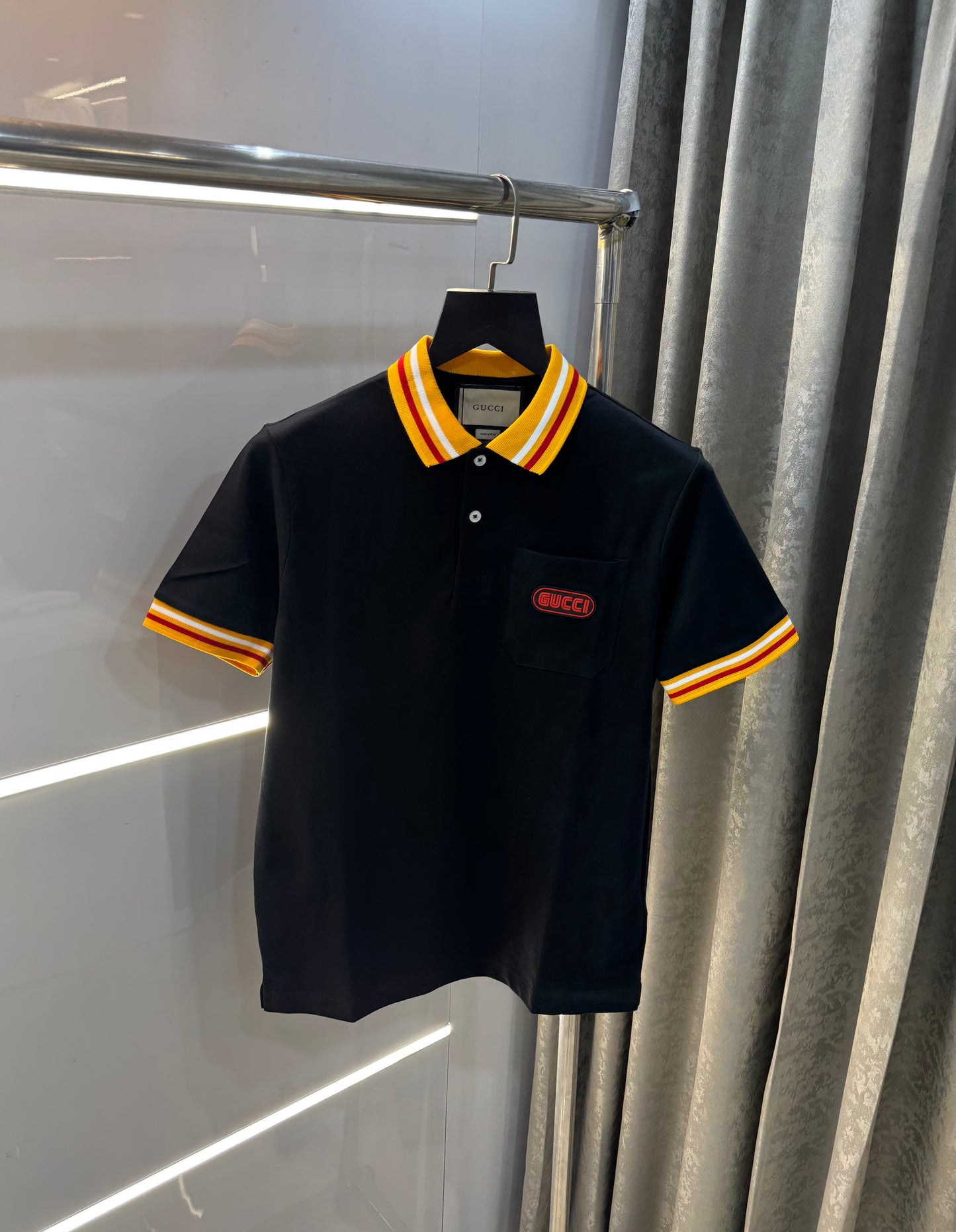 Gucci Black Premium Smart Fit Polo T-Shirt