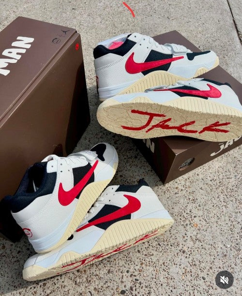 Travis Scott X Jordan Jumpman Jack Trainer Sail With Og Box and Accessories