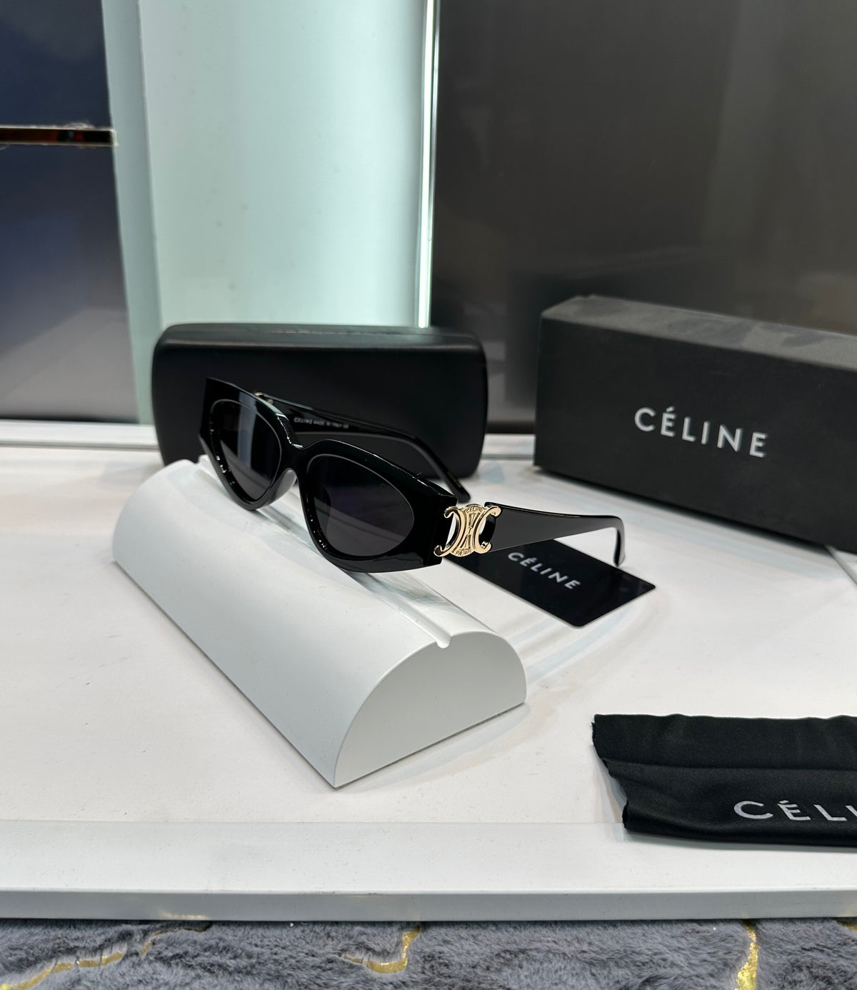 Celine Paris Black Designer Limited Edition Luxury Shade With Original Packing