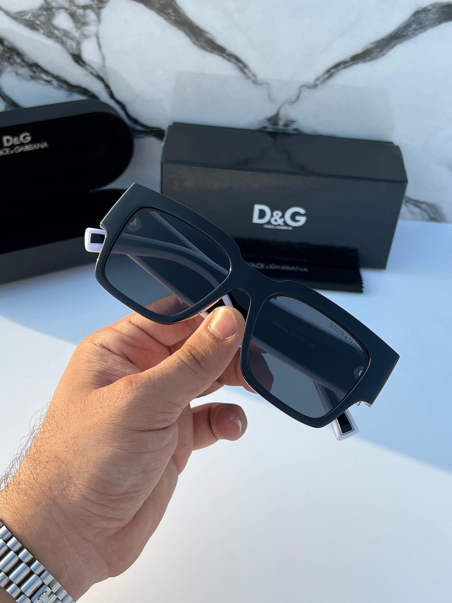 Dolce Gabbana Full Black (6184) Sumglass With Og Kit And Packing