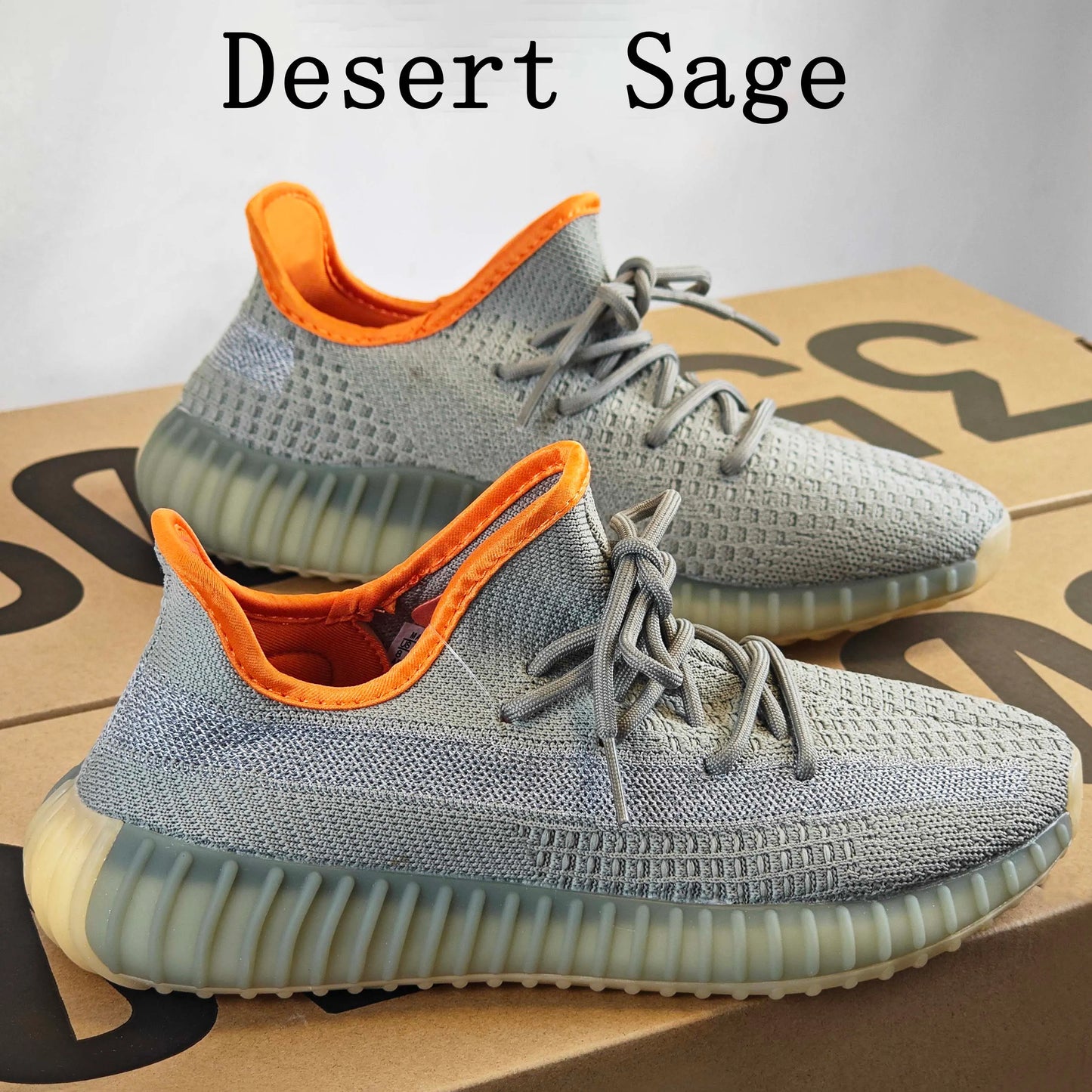 Adidas Yeezy Boost 350  Desert Sage Green Orange semi Ua quality With Accessories And Og Box
