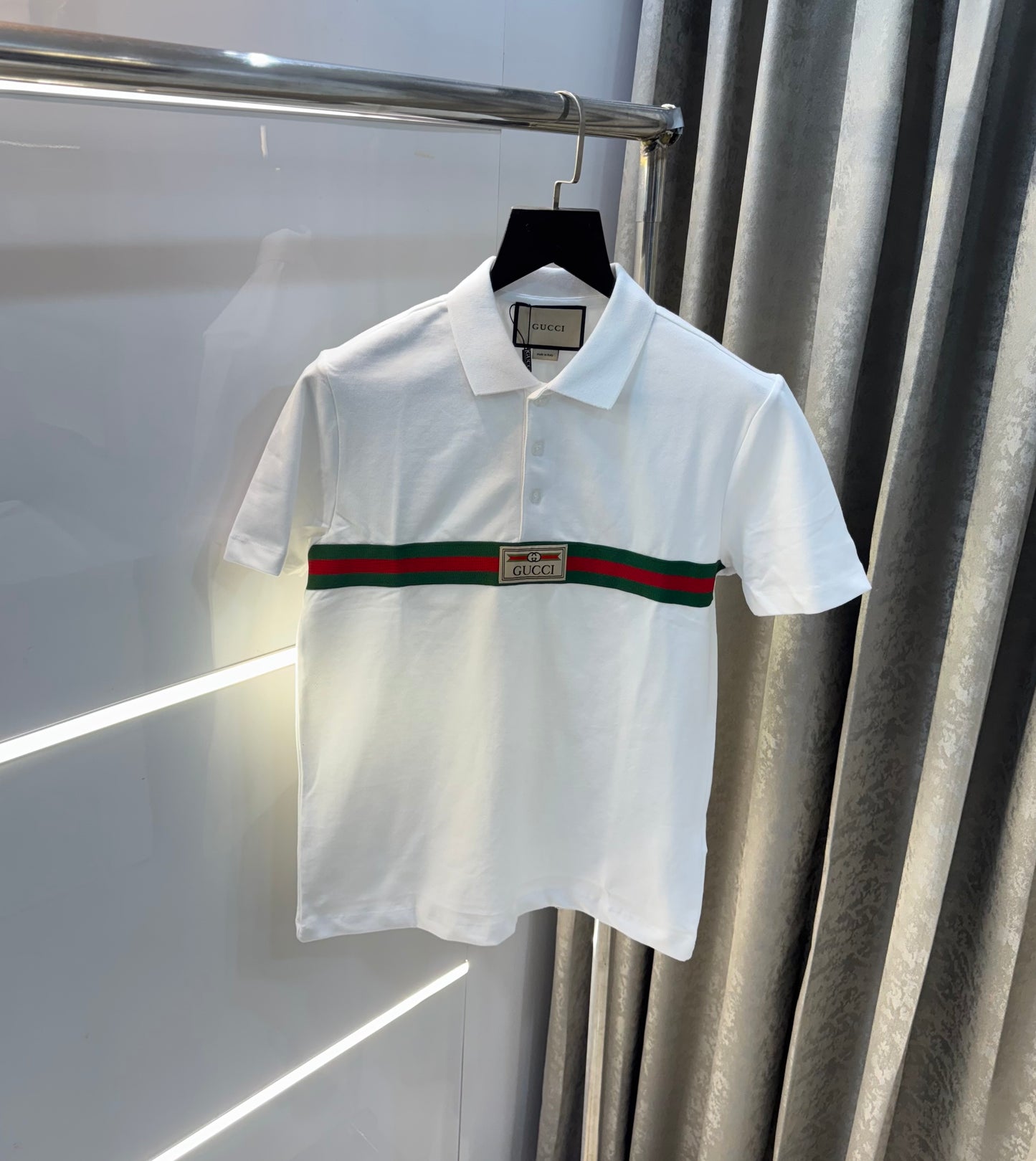 Gucci White Premium Smart Fit Polo T-Shirt