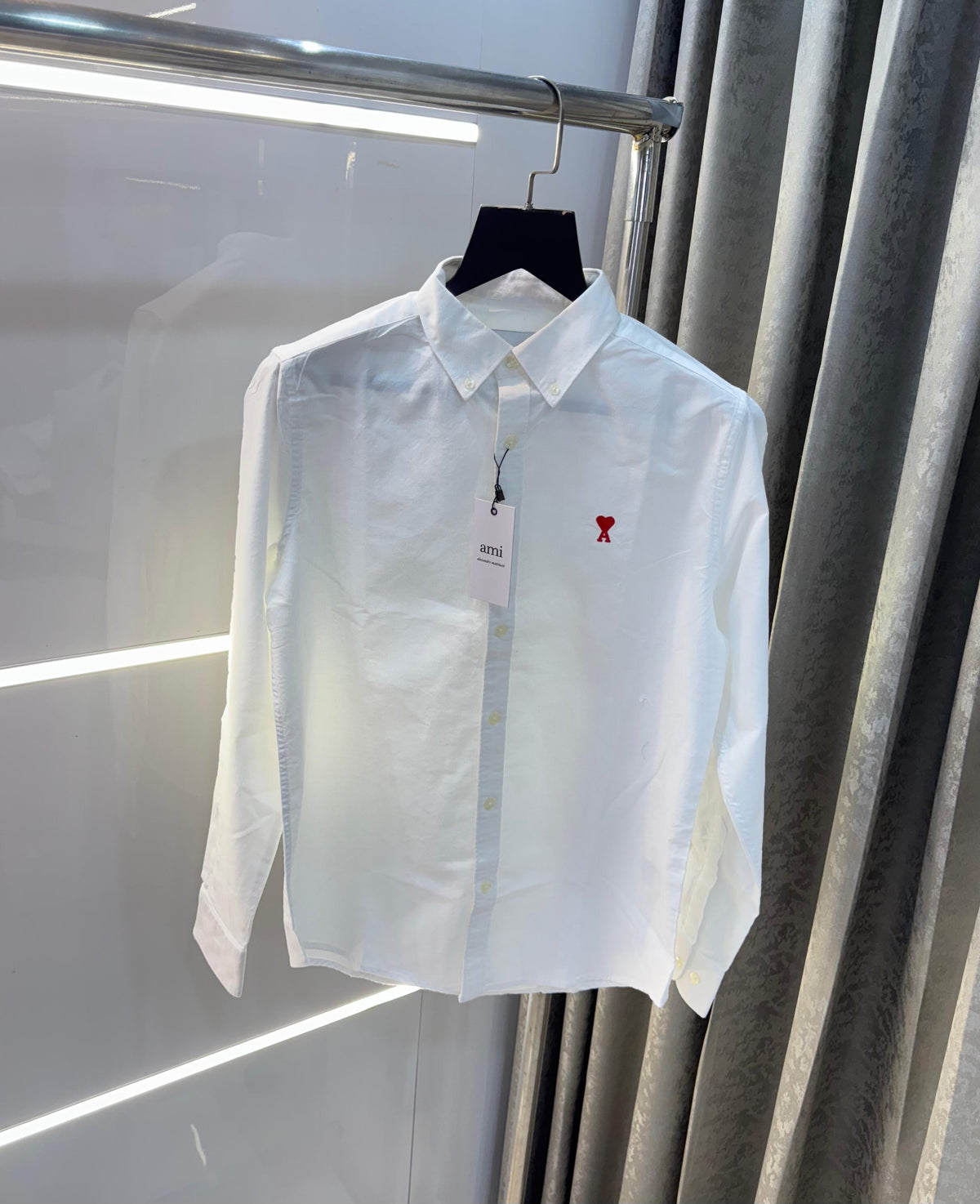 Ami Paris White Embroidery Logo Diljit Dosanjh Edition Premium Shirt