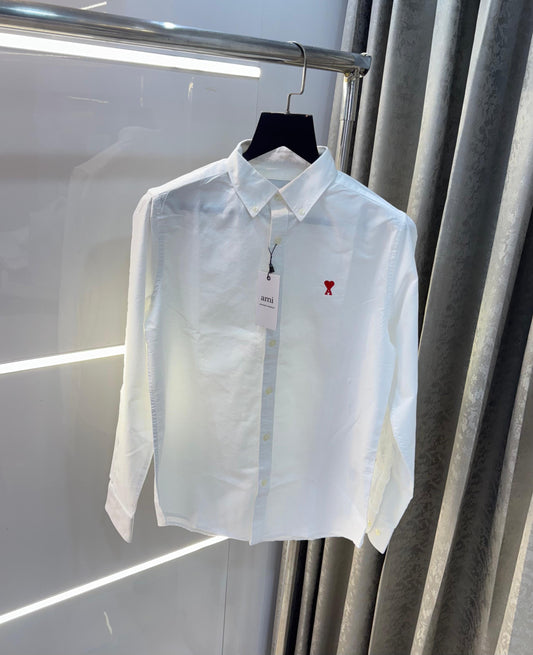 Ami Paris White Embroidery Logo Diljit Dosanjh Edition Premium Shirt