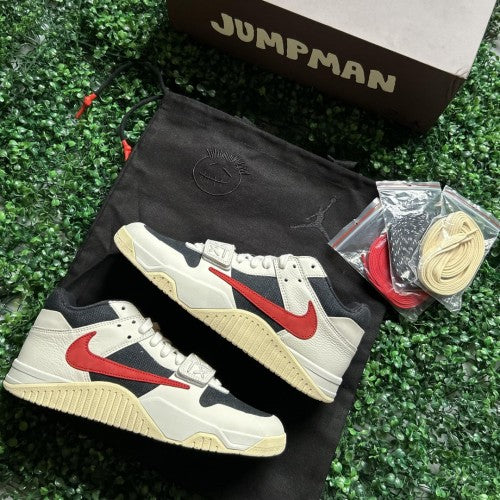 Travis Scott X Jordan Jumpman Jack Trainer Sail With Og Box and Accessories