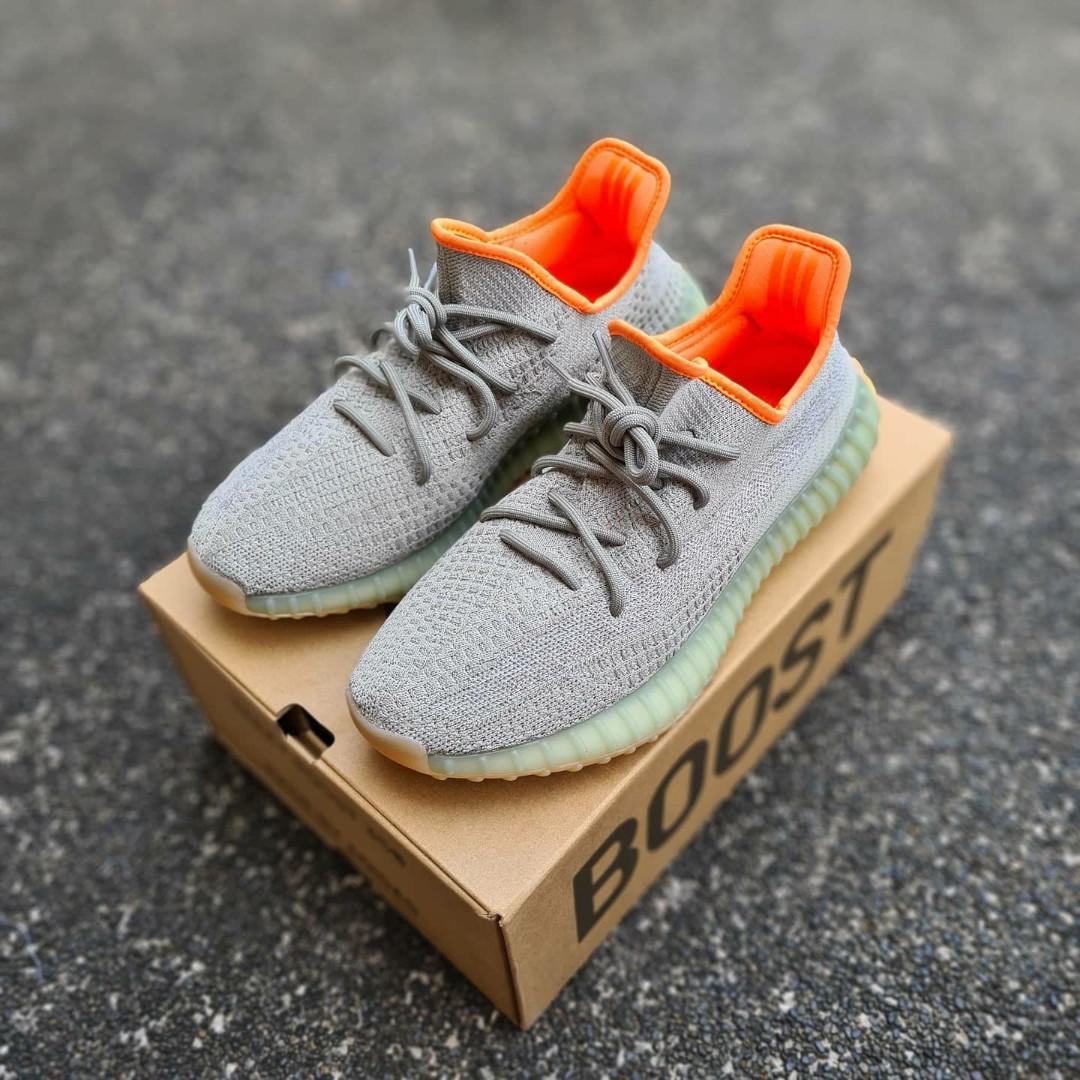 Adidas Yeezy Boost 350  Desert Sage Green Orange semi Ua quality With Accessories And Og Box