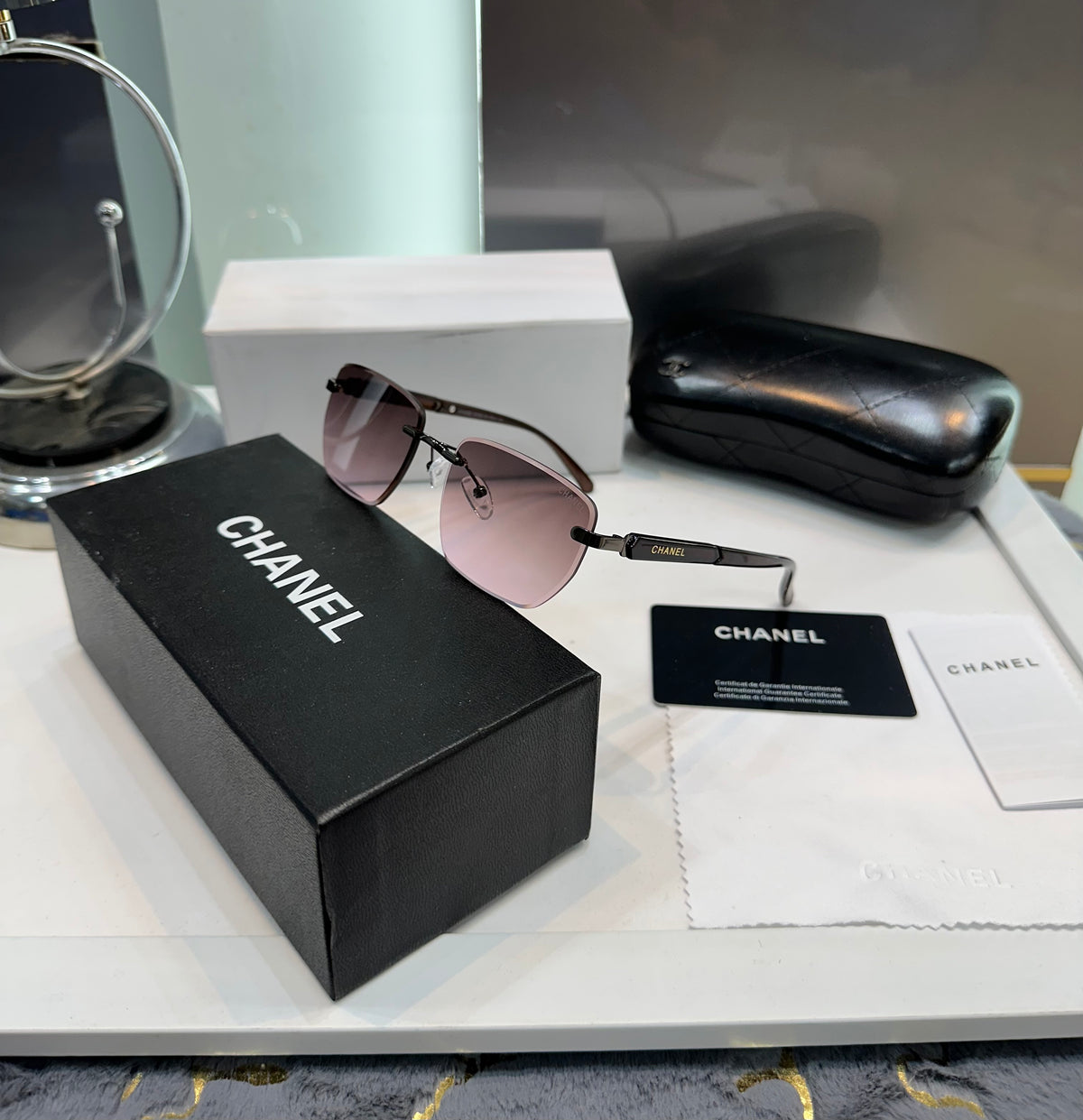 Chanel Brown Limited Edition Luxury Shade With Original Packing Store Article