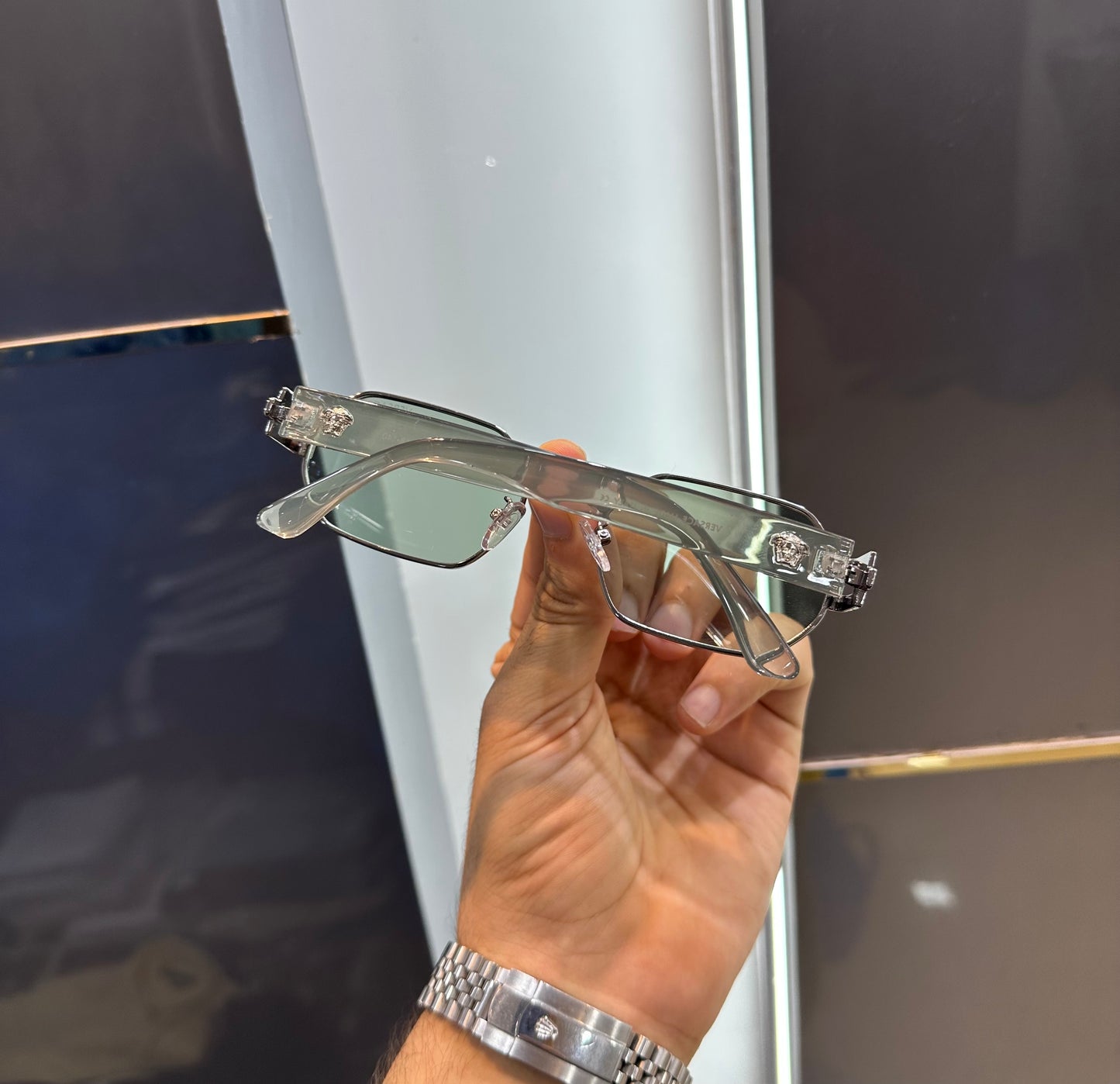 Versace Sky Green Allu arjun Edition Luxury Shade With Original Packing