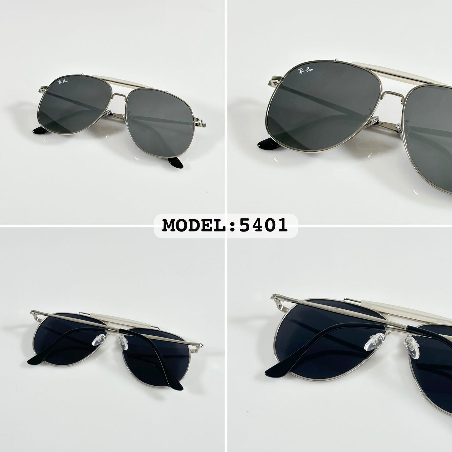 Rayban Reverse Silver Mercury (5401) sunglass With Og Kit And Packing