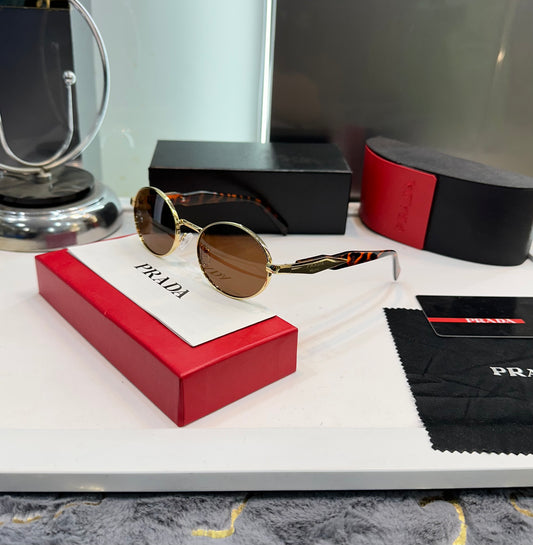 Prada Milano Brown Tiger SRK EDITION Luxury Shade With Original Packing Store Article